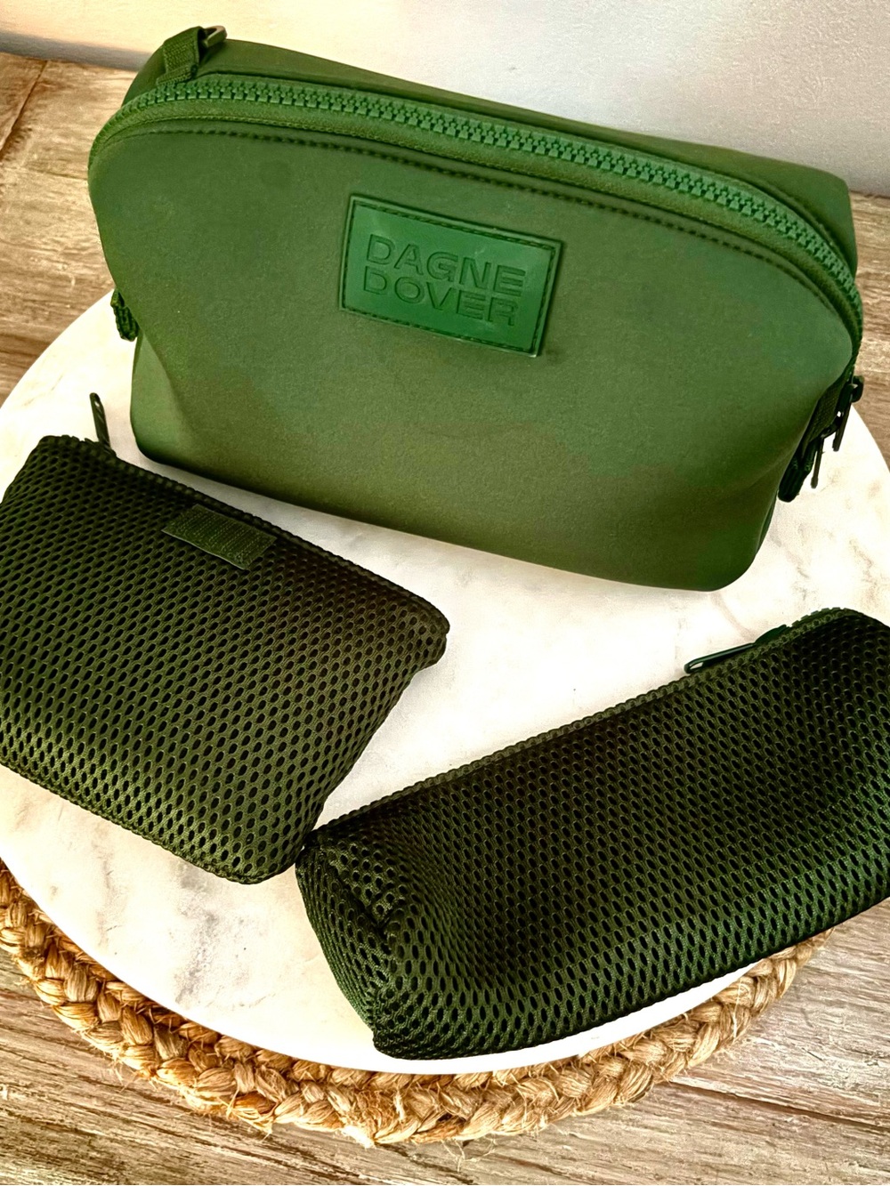 Dagne Dover Hunter Toiletry Bag in Pine, Large